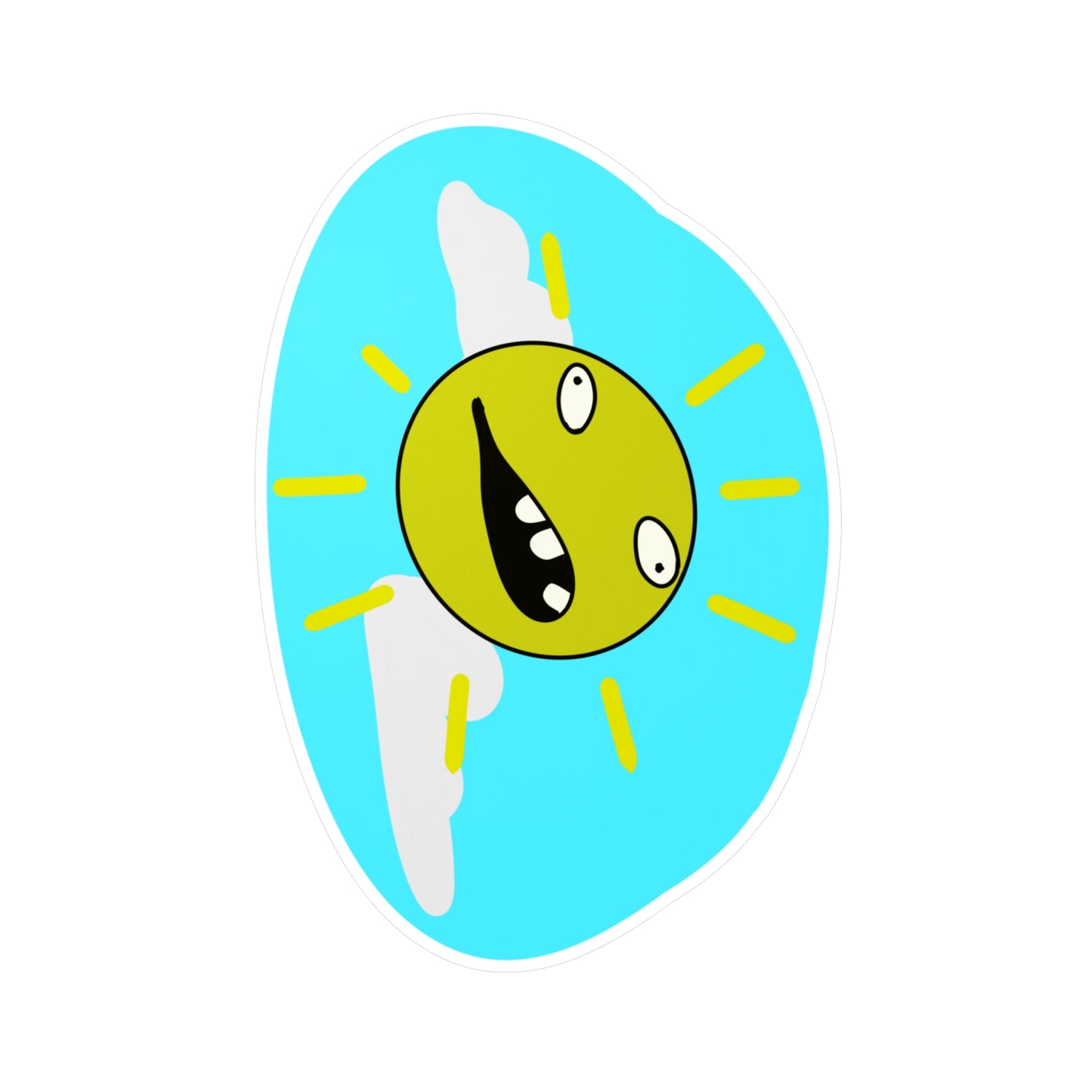 Totally Rad Sun Sticker