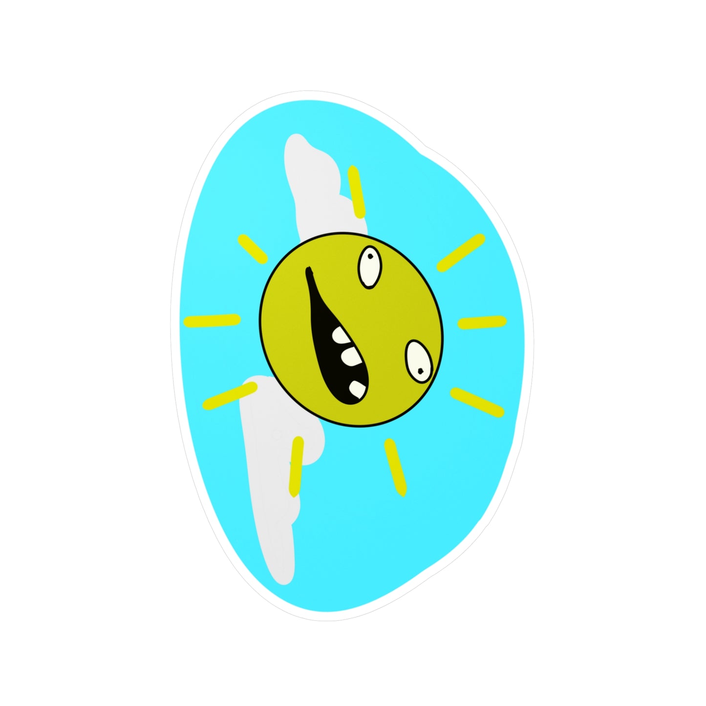 Totally Rad Sun Sticker