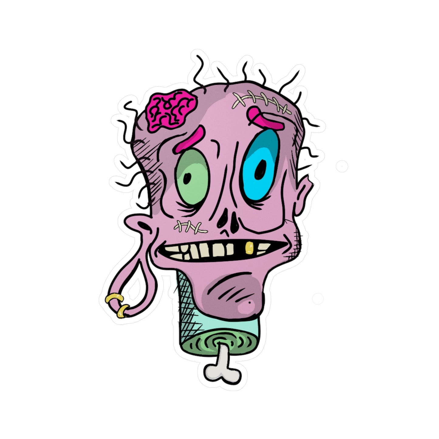 StickGores: Zombie head Sticker