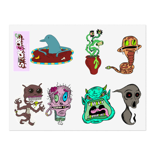 StickGores Wave 1: sticker sheet #2 Ghoulish Things