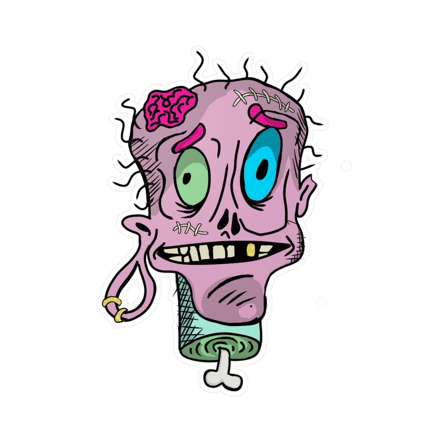 StickGores: Zombie head Sticker