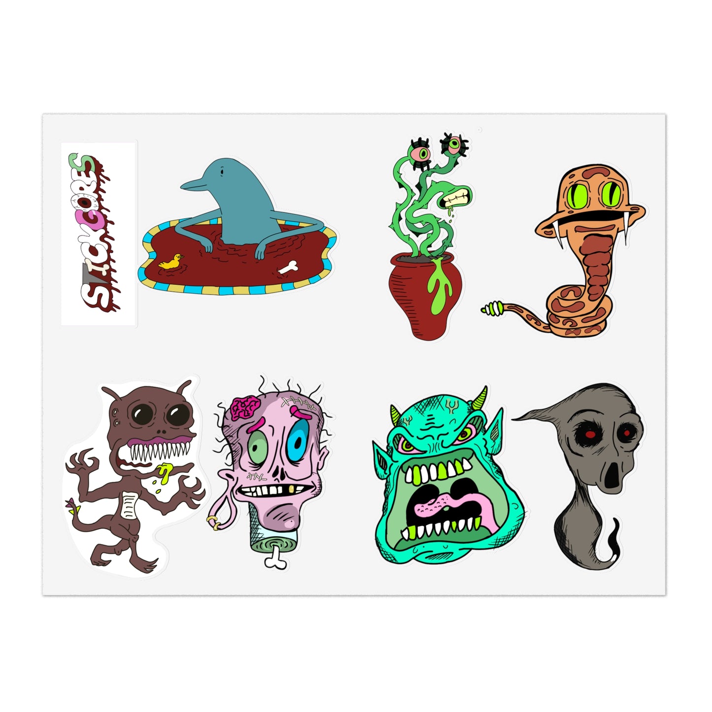 StickGores Wave 1: sticker sheet #2 Ghoulish Things