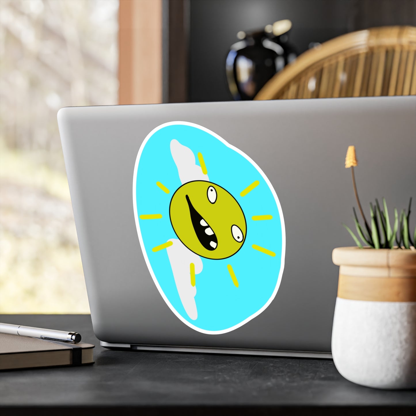 Totally Rad Sun Sticker