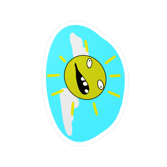 Totally Rad Sun Sticker