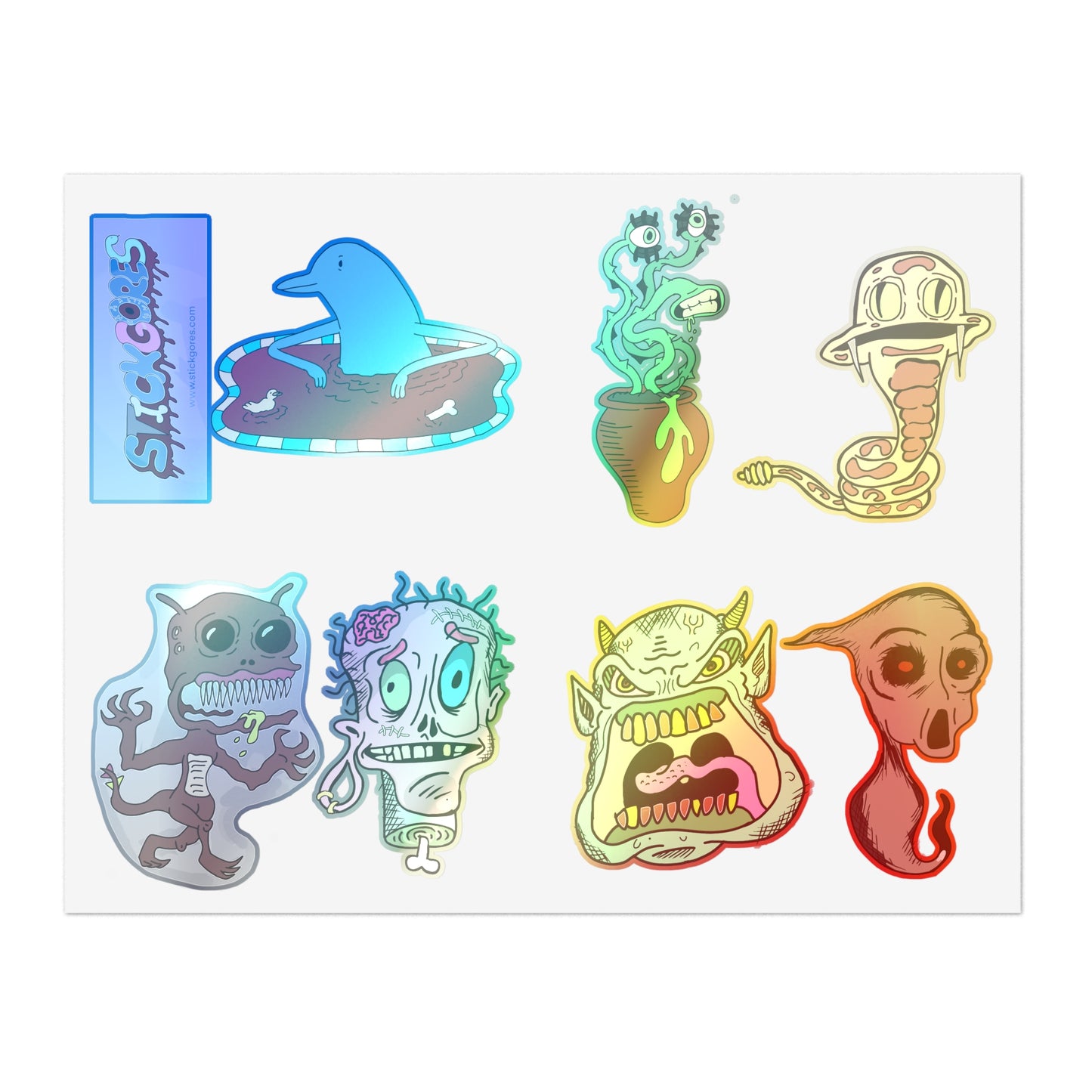 StickGores Wave 1: sticker sheet #2 Ghoulish Things