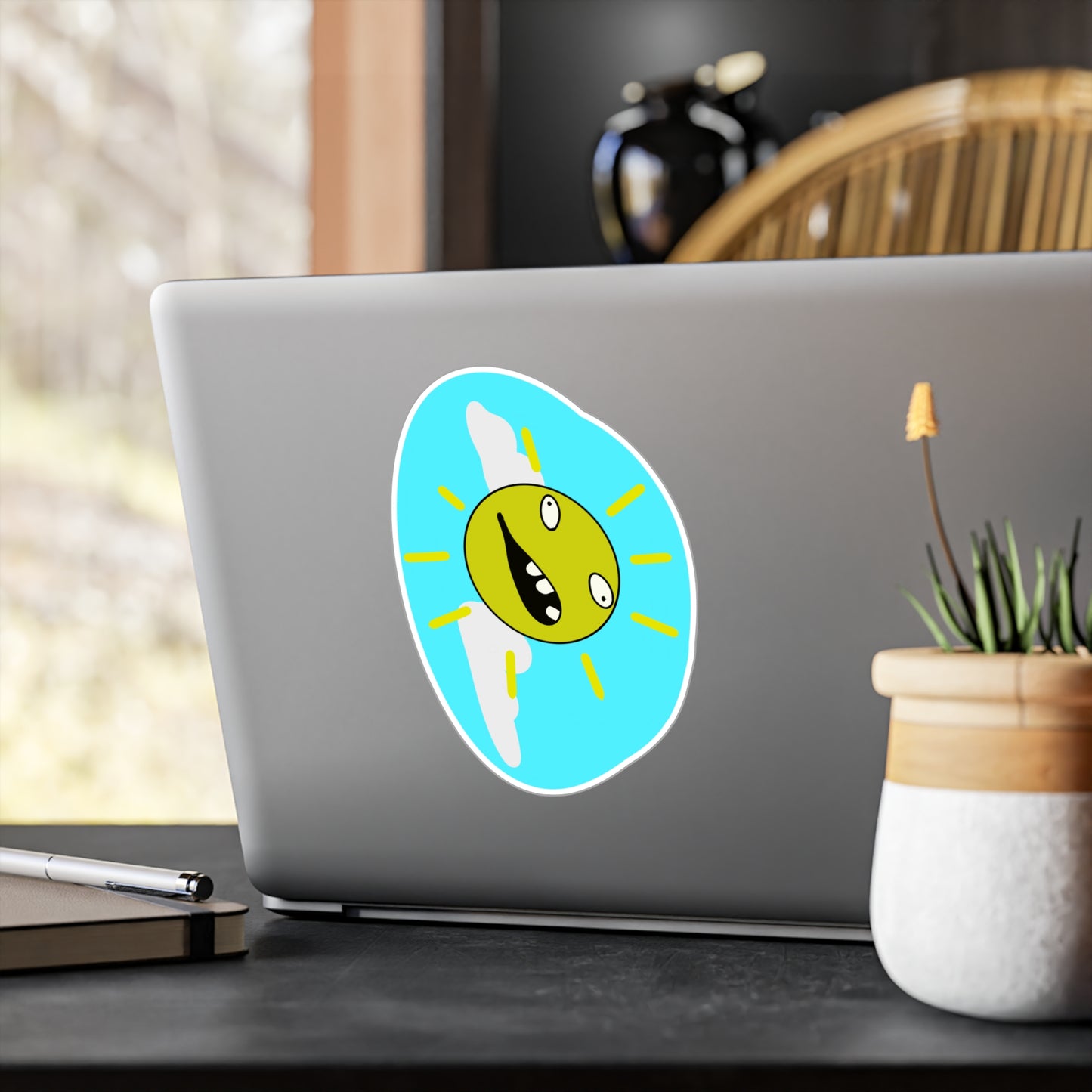Totally Rad Sun Sticker